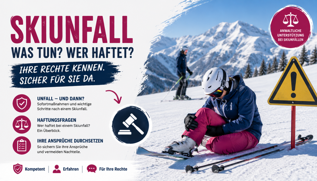 Skiunfall: Verletzter Skifahrer auf der Piste – Haftungsfragen, Ansprüche und rechtliche Unterstützung nach einem Skiunfall